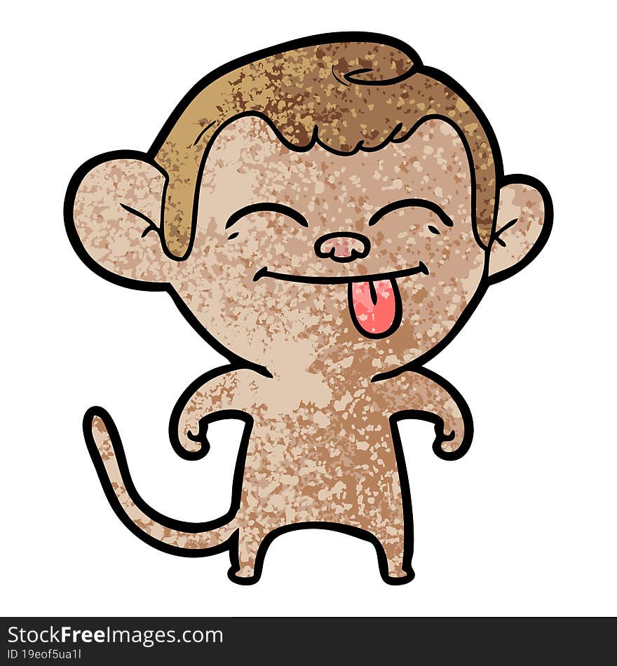 funny cartoon monkey. funny cartoon monkey