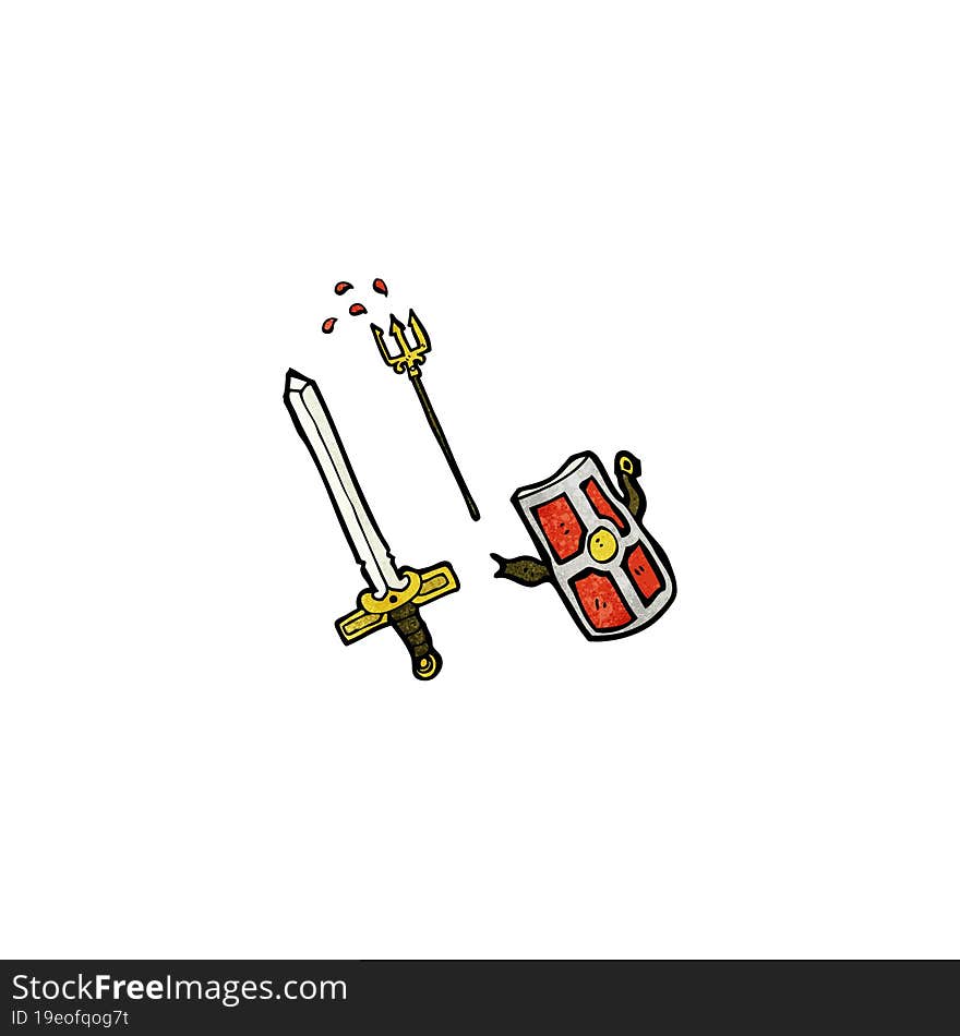 cartoon medieval weapons