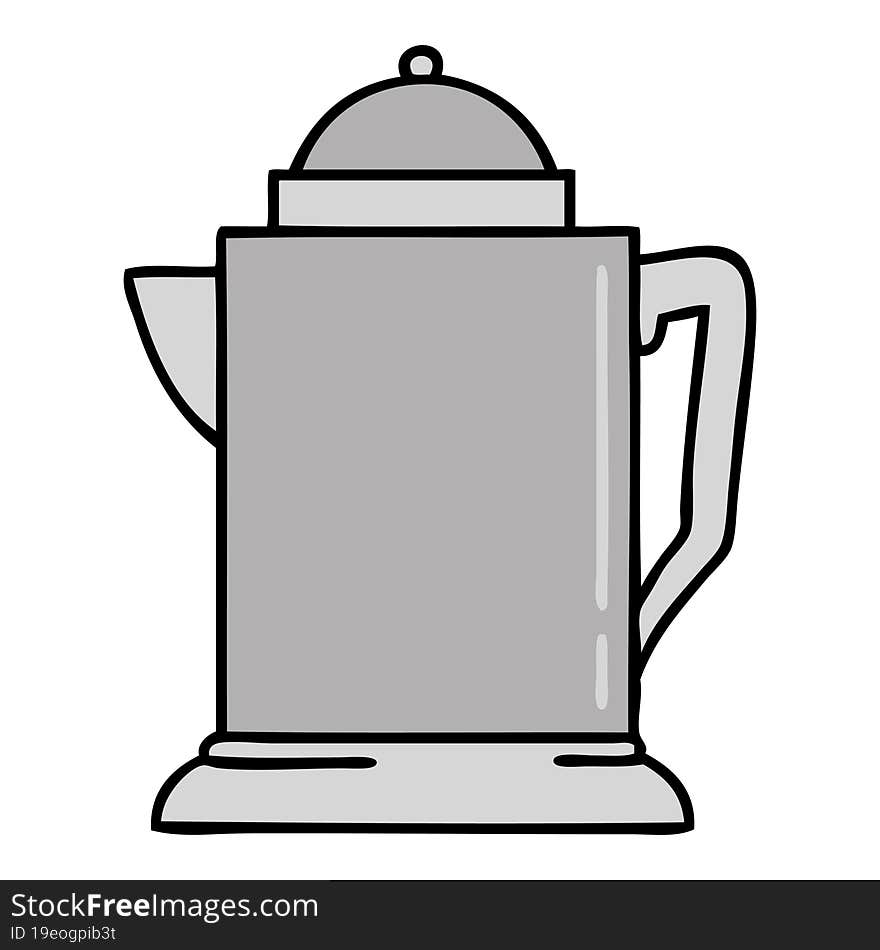 cartoon of an old coffee jug