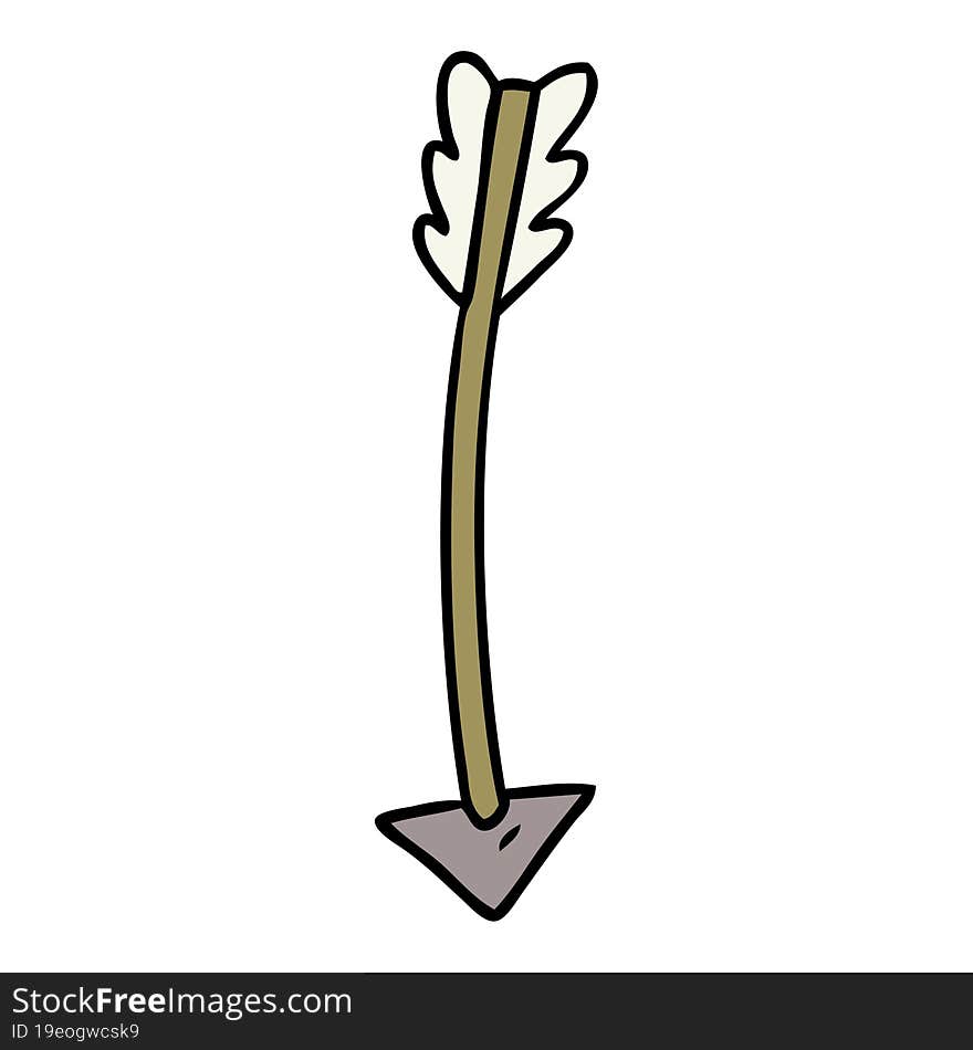 cartoon doodle of an arrow