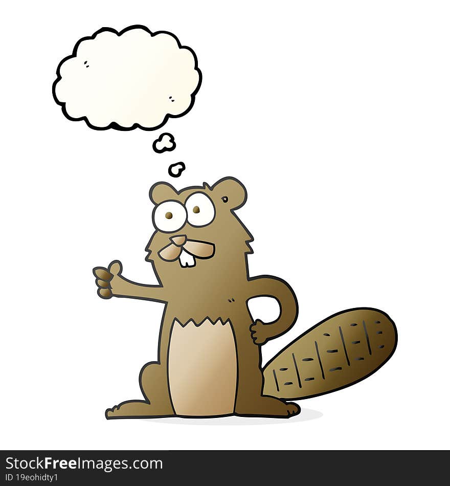 thought bubble cartoon beaver