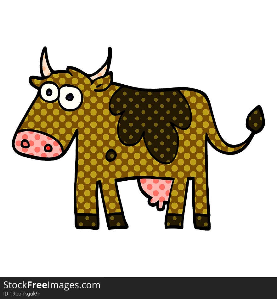 Cartoon Doodle Farm Cow