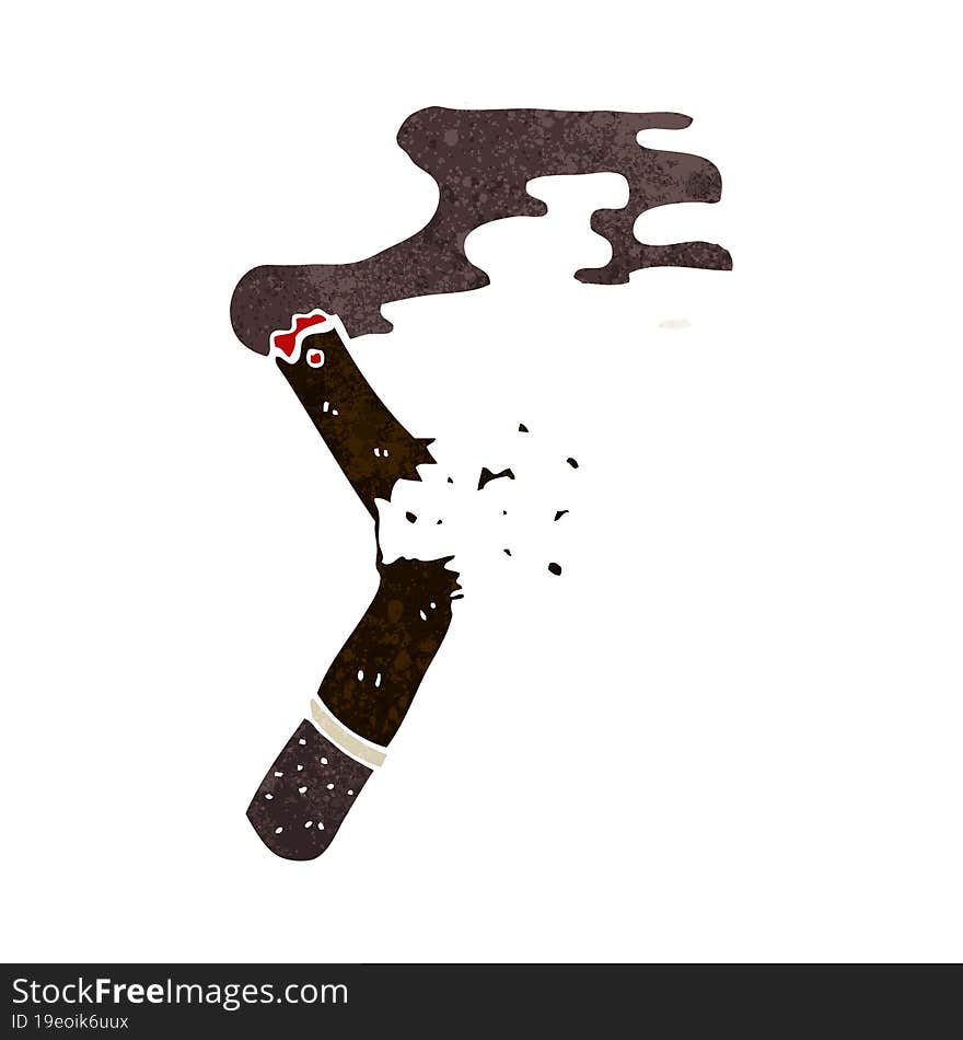 cartoon broken cigar