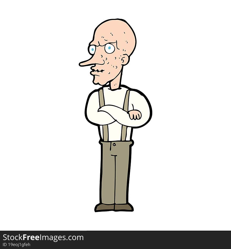 cartoon mean old man