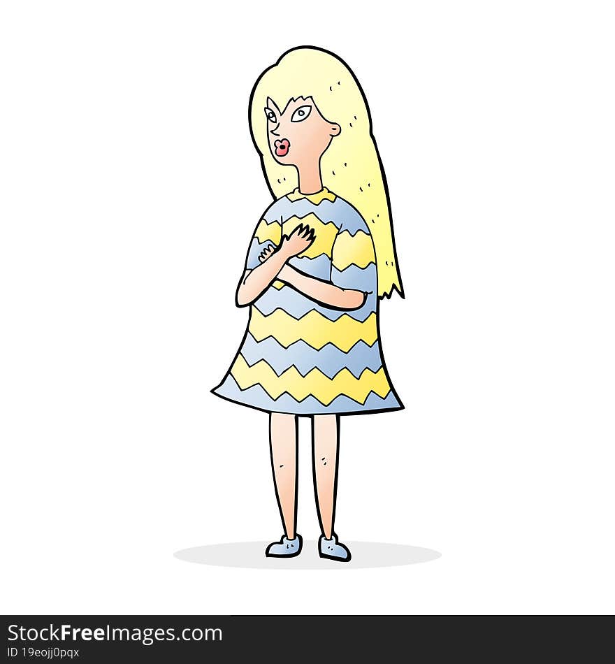 cartoon surprised girl