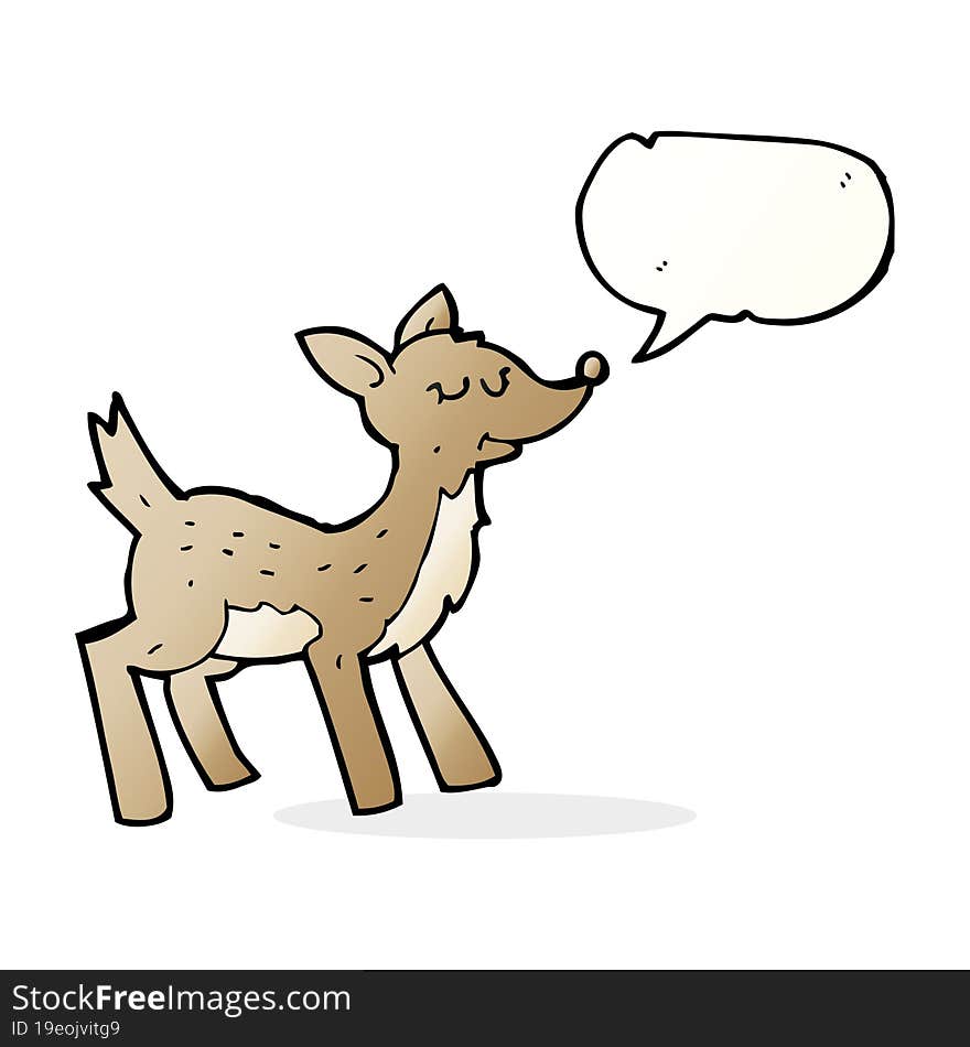 cute cartoon deer with speech bubble