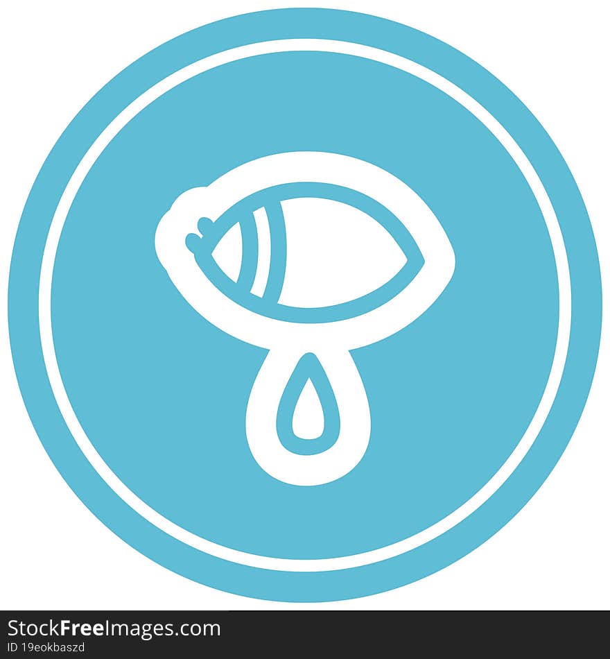 crying eye circular icon