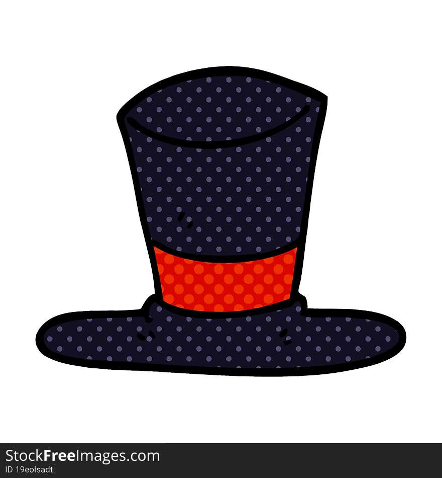 cartoon doodle top hat