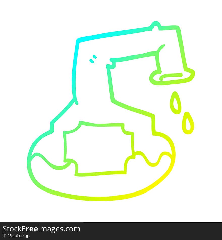 cold gradient line drawing cartoon science experiment