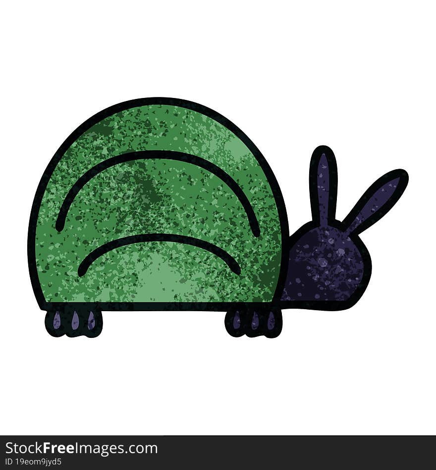 retro grunge texture cartoon green bug