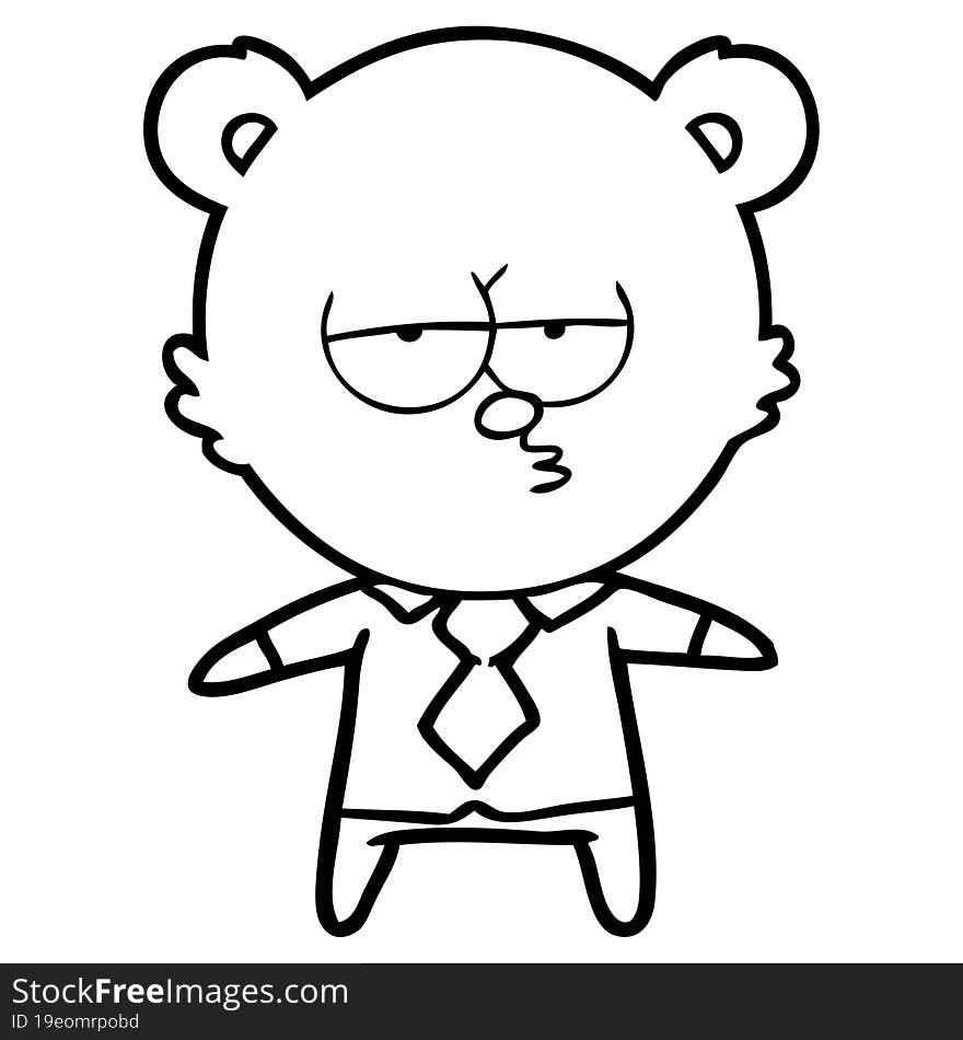 bear boss cartoon. bear boss cartoon