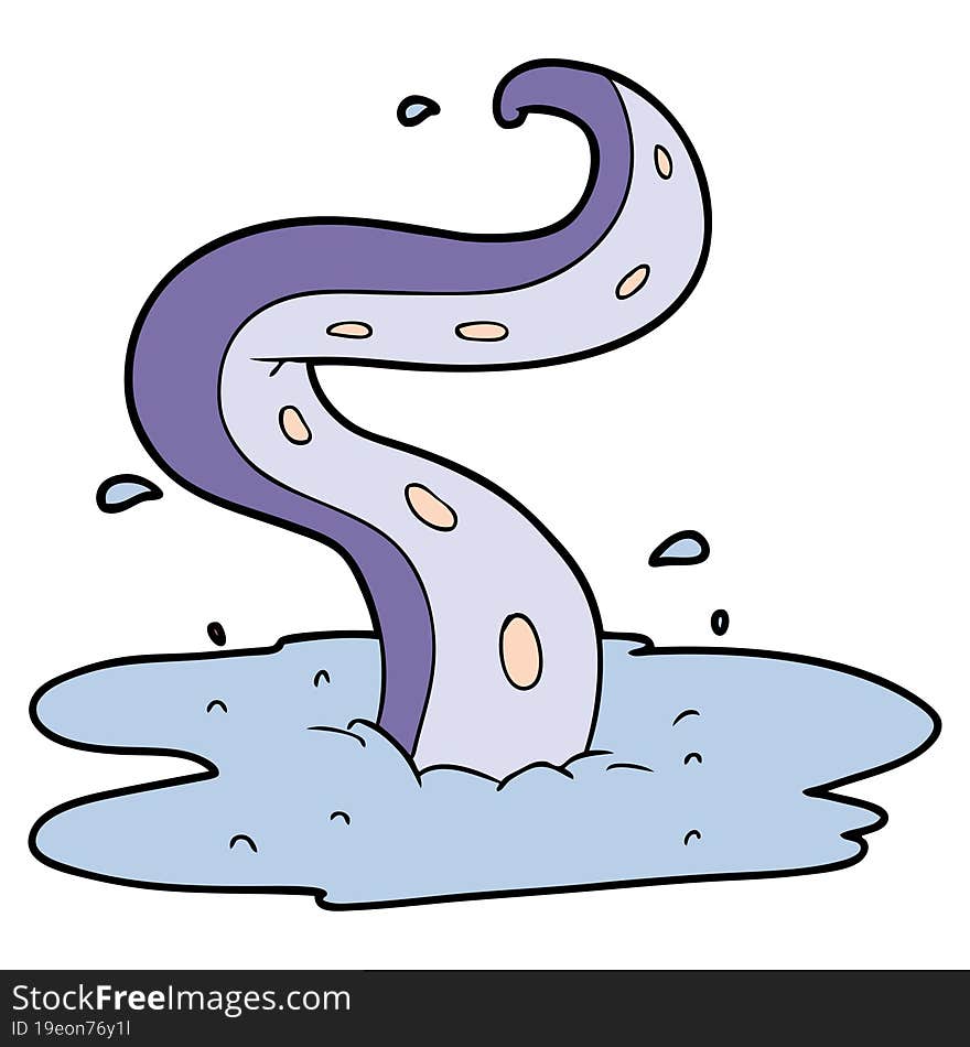 cartoon tentacle. cartoon tentacle