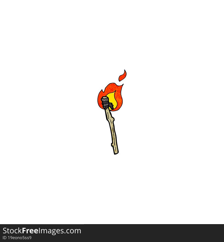 flaming torch cartoon