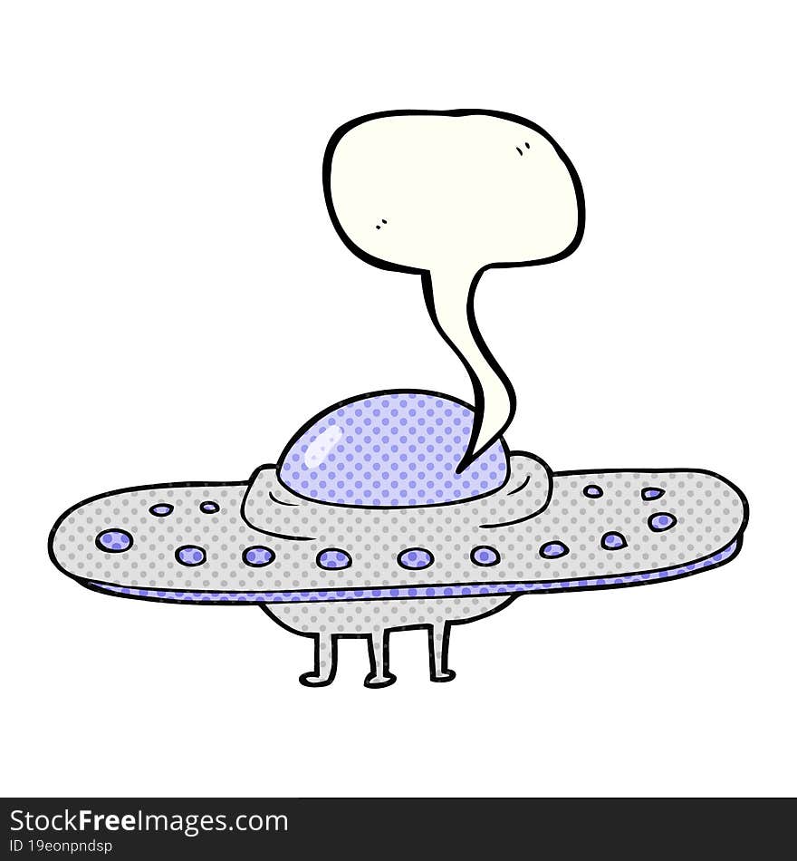 comic book speech bubble cartoon flying saucer