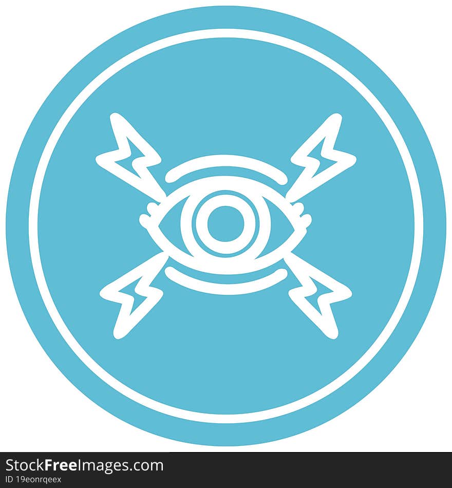 mystic eye circular icon symbol