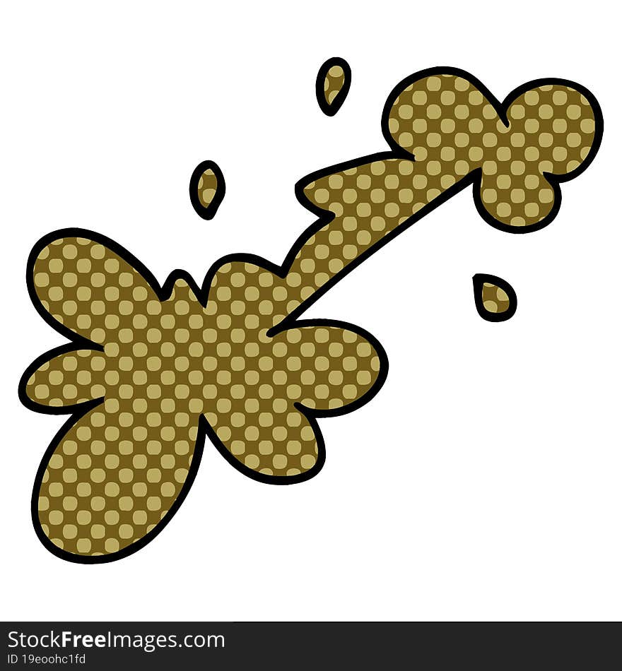 cartoon doodle mud splat