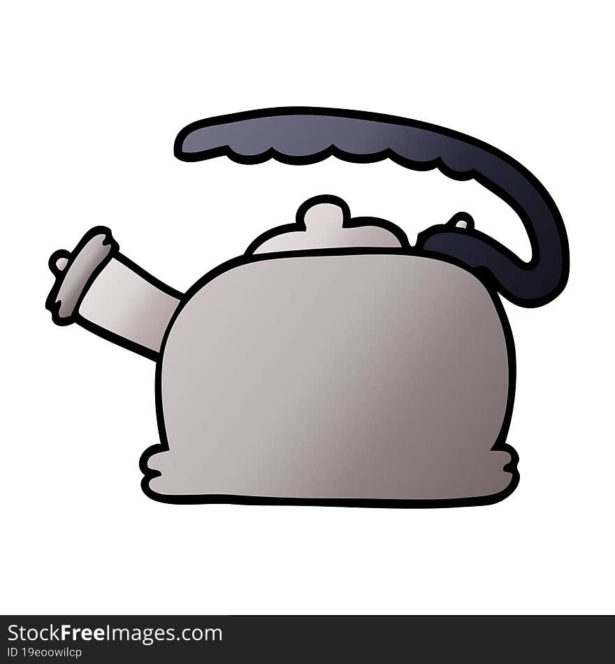 cartoon doodle whistling kettle