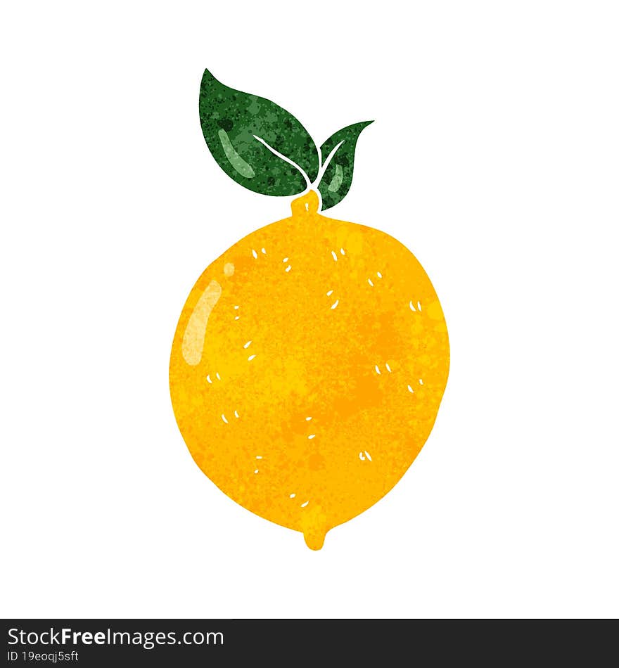 retro cartoon lemon