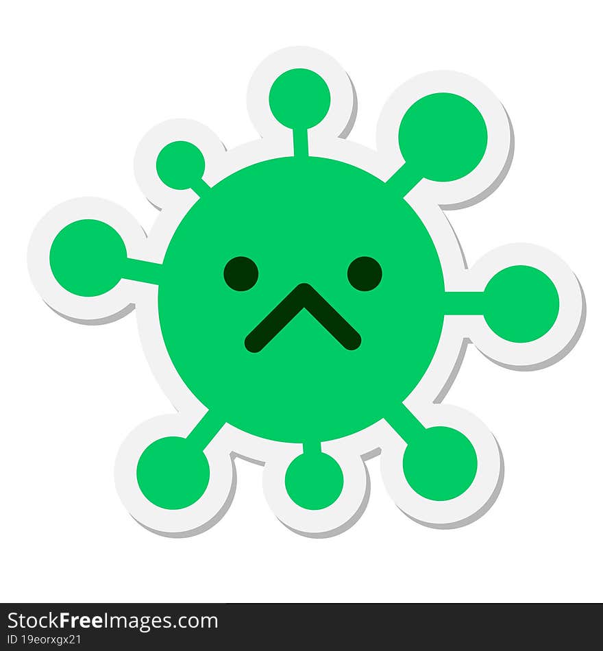 Simple Annoyed Virus Sticker