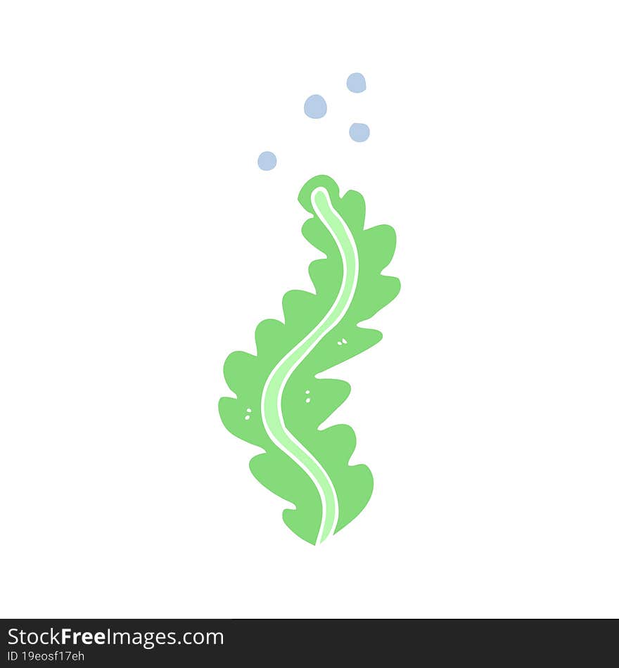 flat color style cartoon seaweed