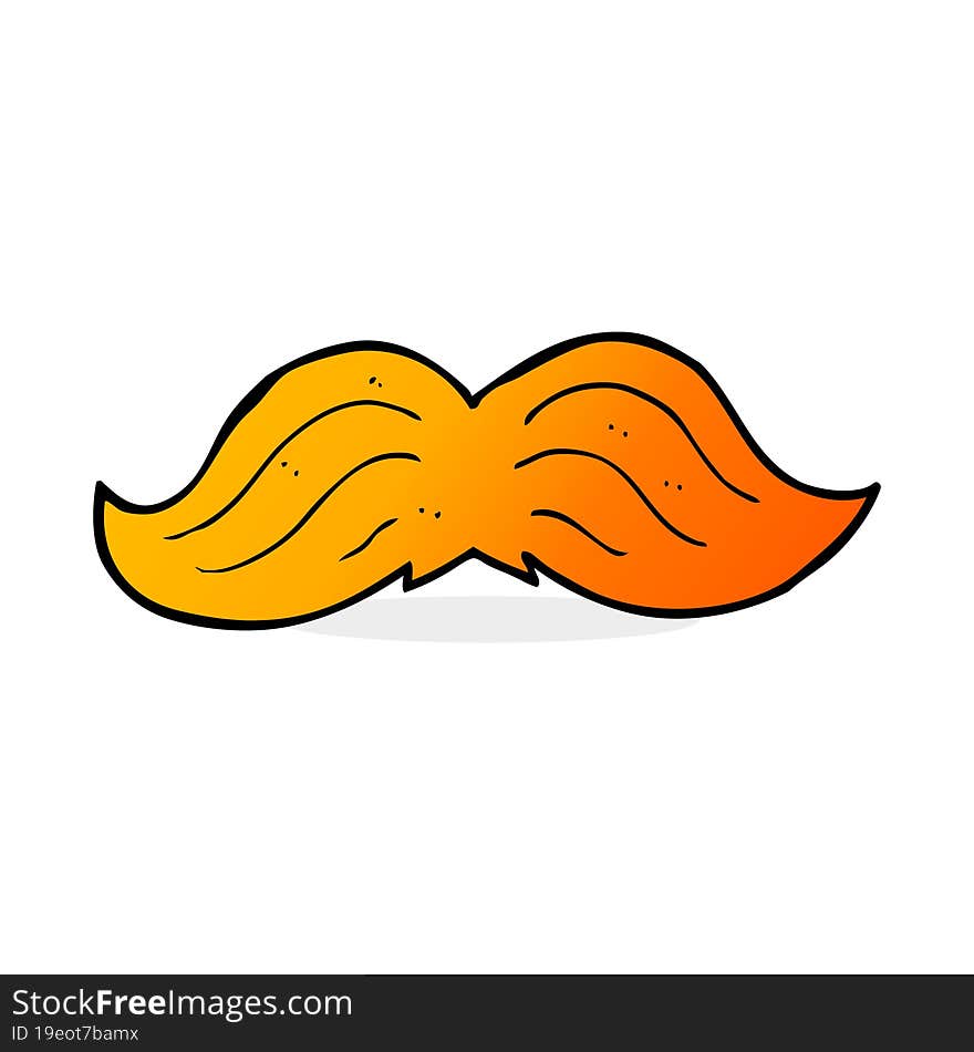 cartoon ginger mustache