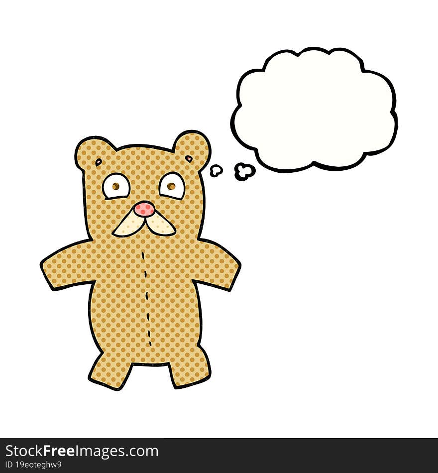 Thought Bubble Cartoon Teddy Bear