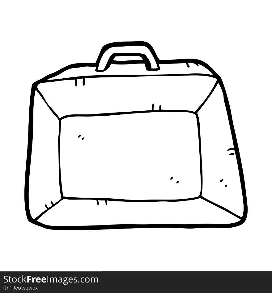 cartoon budget briefcase