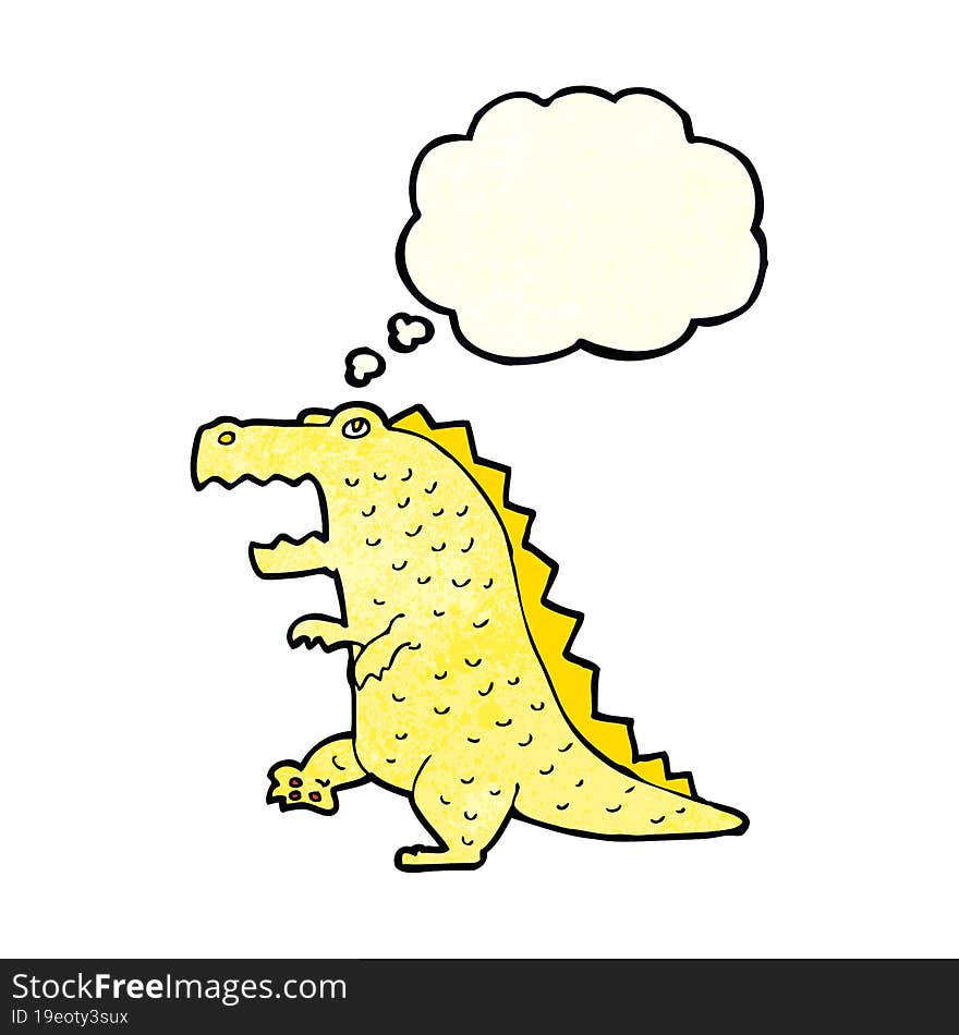 Cartoon Dinosaur With Thought Bubble