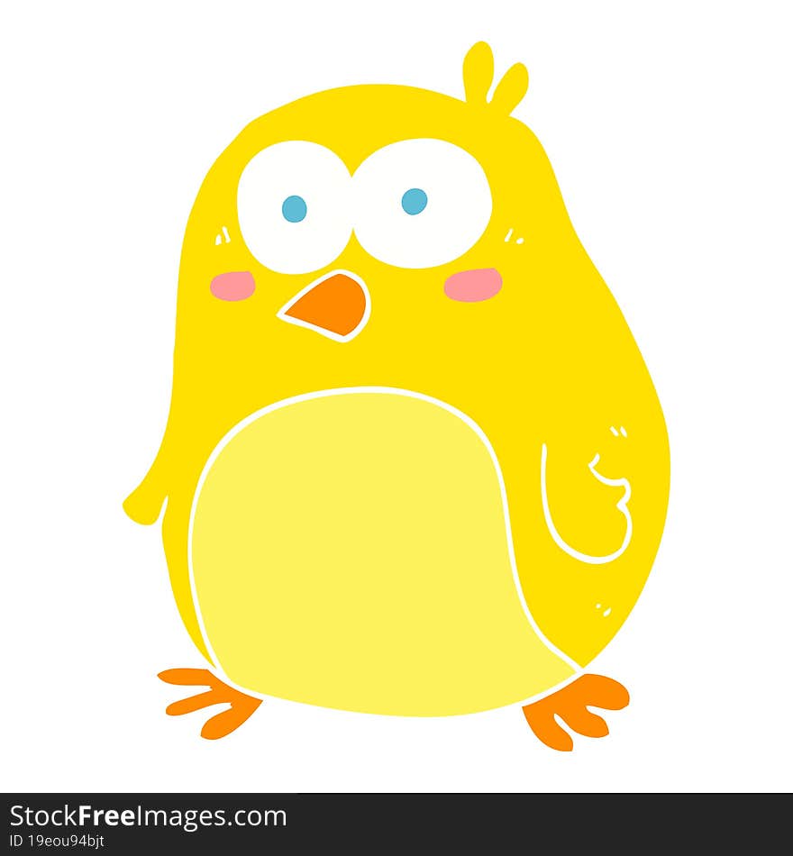 flat color illustration of bird. flat color illustration of bird