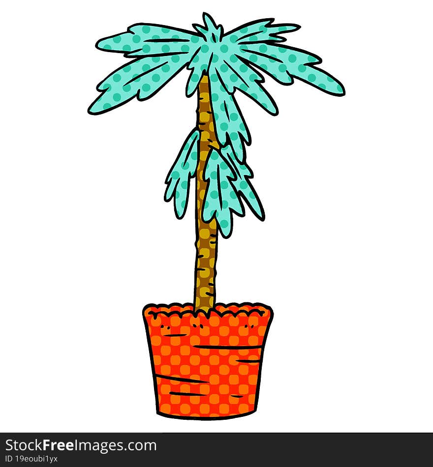 cartoon doodle of a house plant