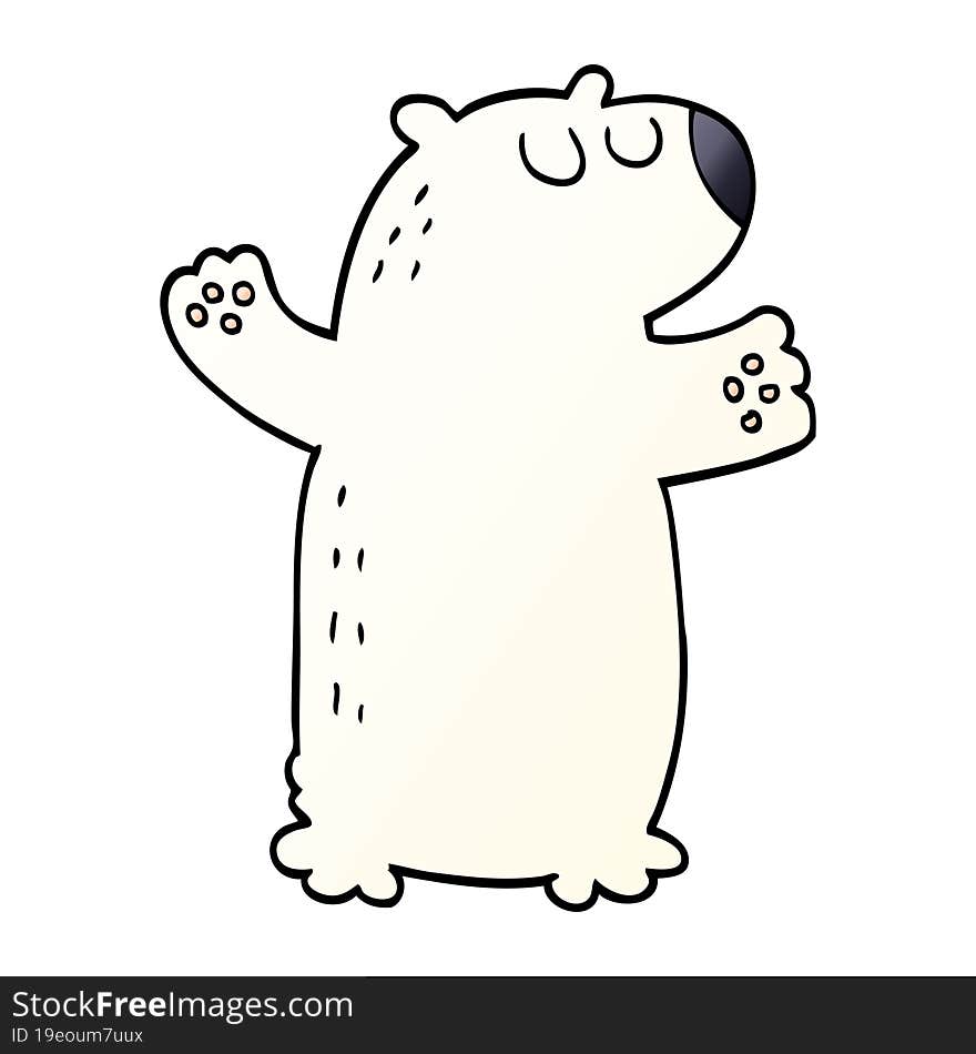 Cartoon Doodle Polar Bear