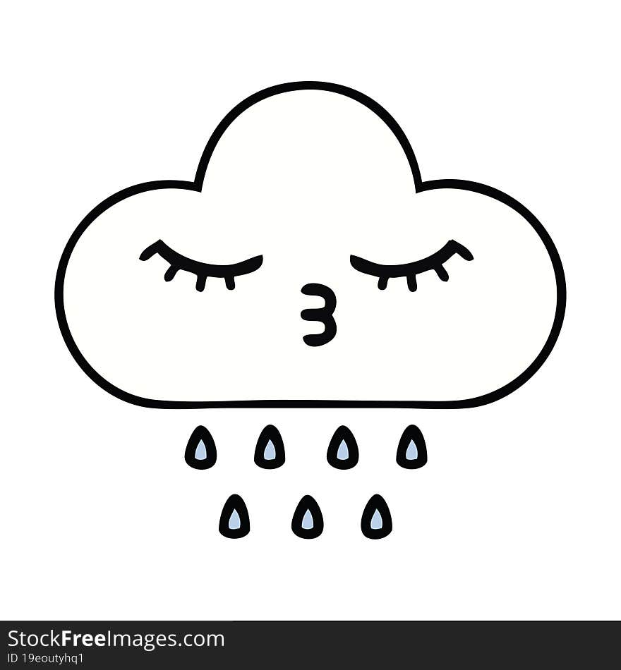 cute cartoon rain cloud