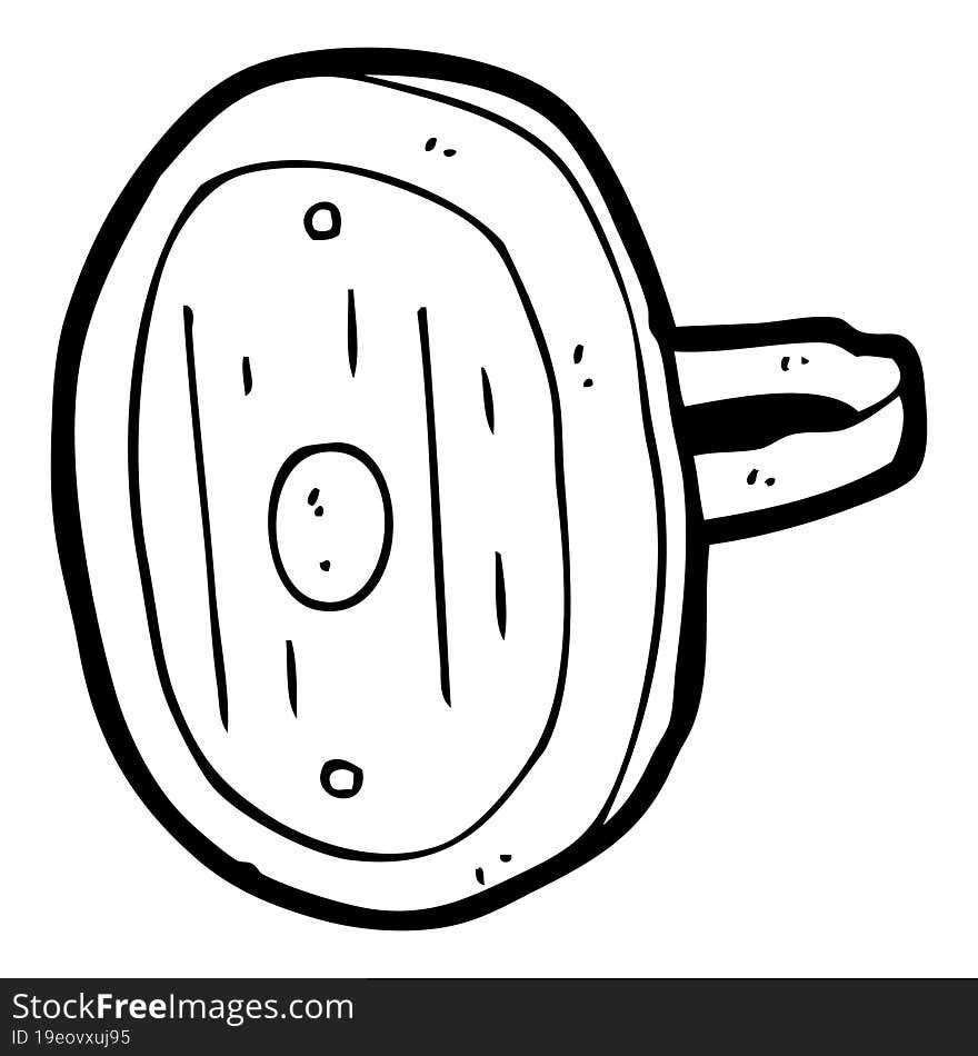 black and white cartoon medieval shield