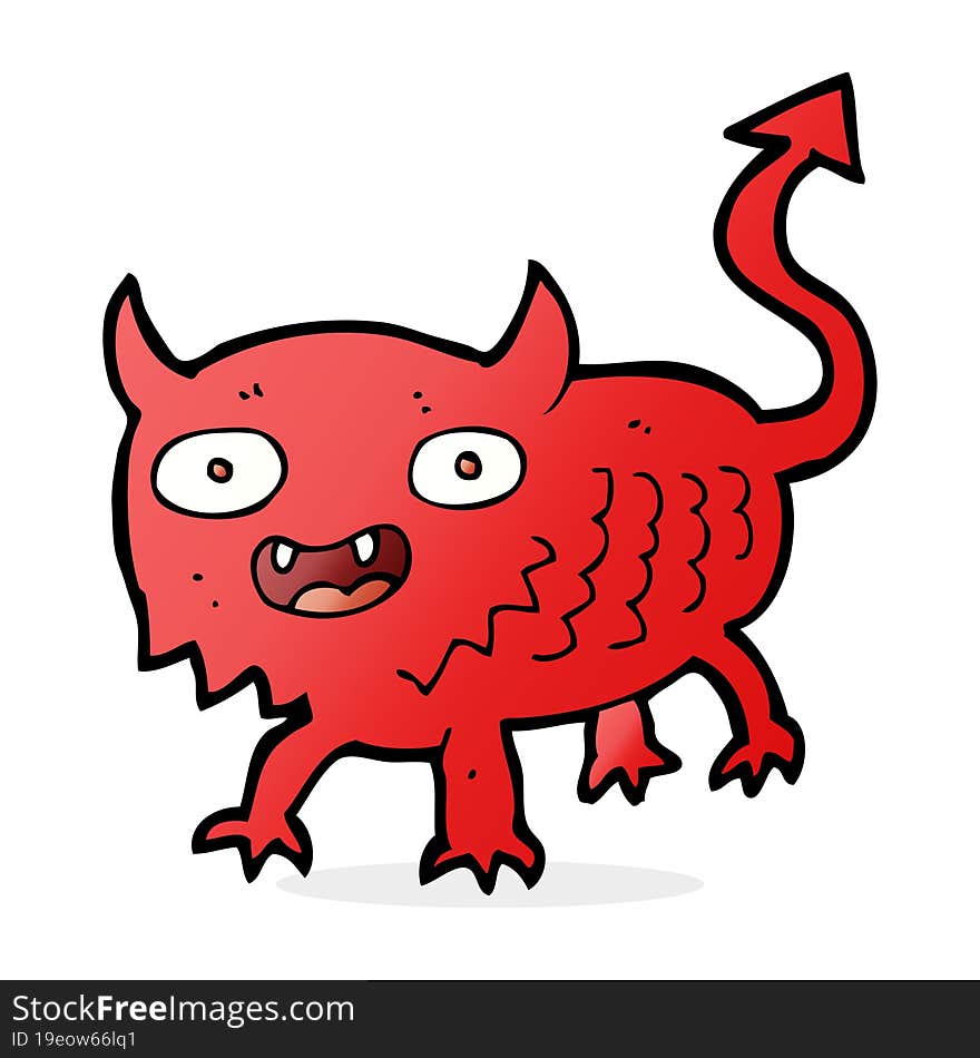 cartoon little demon