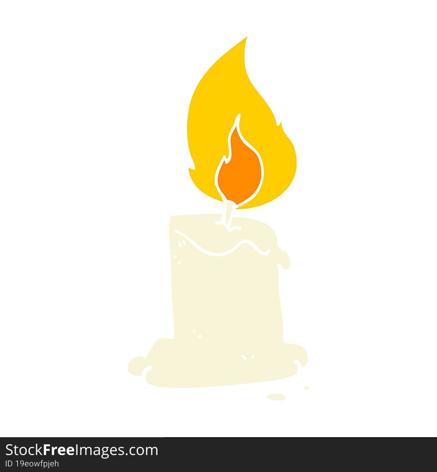 flat color style cartoon candle