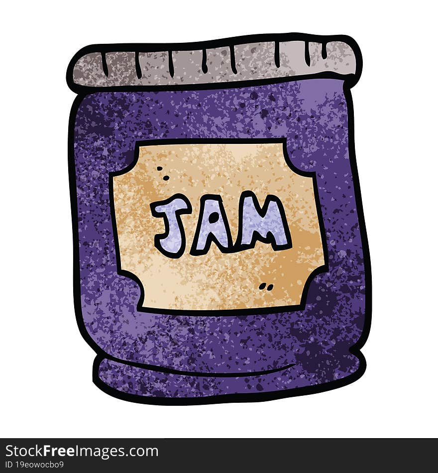 cartoon doodle jam pot