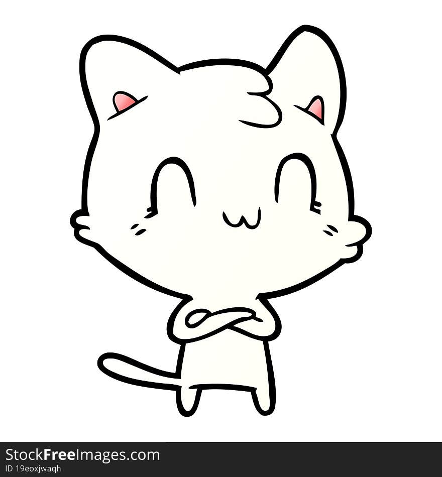 cartoon happy cat. cartoon happy cat