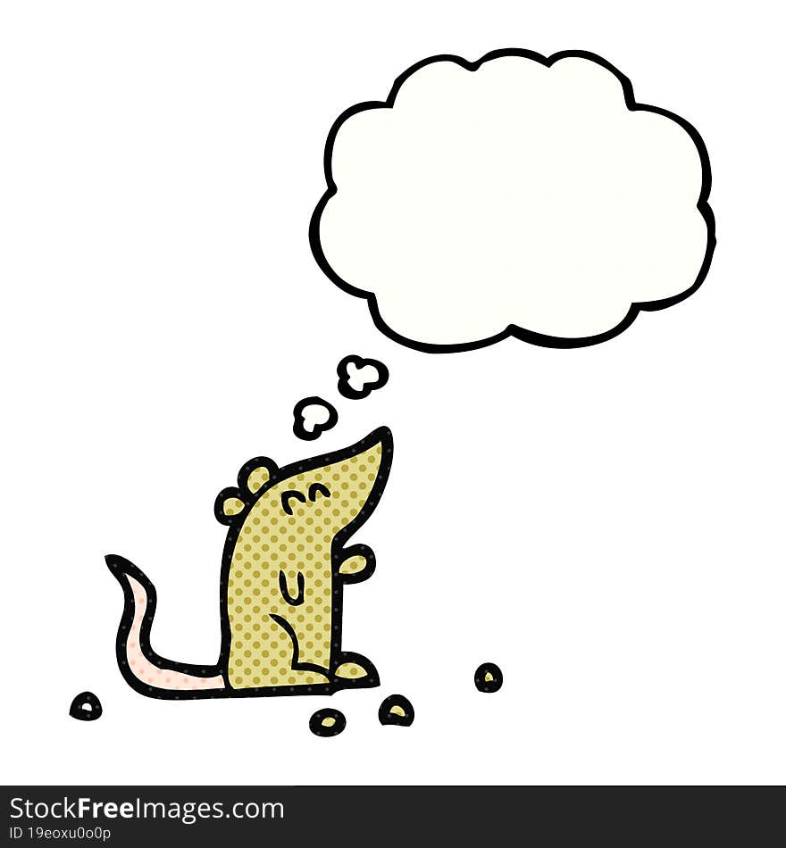 thought bubble cartoon mouse