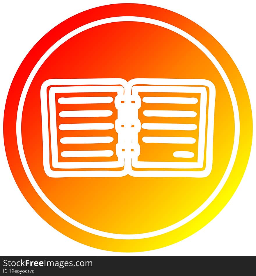 Note Book Circular In Hot Gradient Spectrum