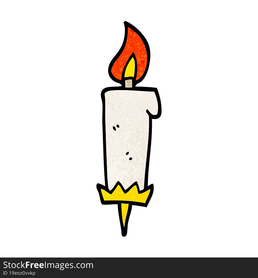 Cartoon Doodle Birthday Candle