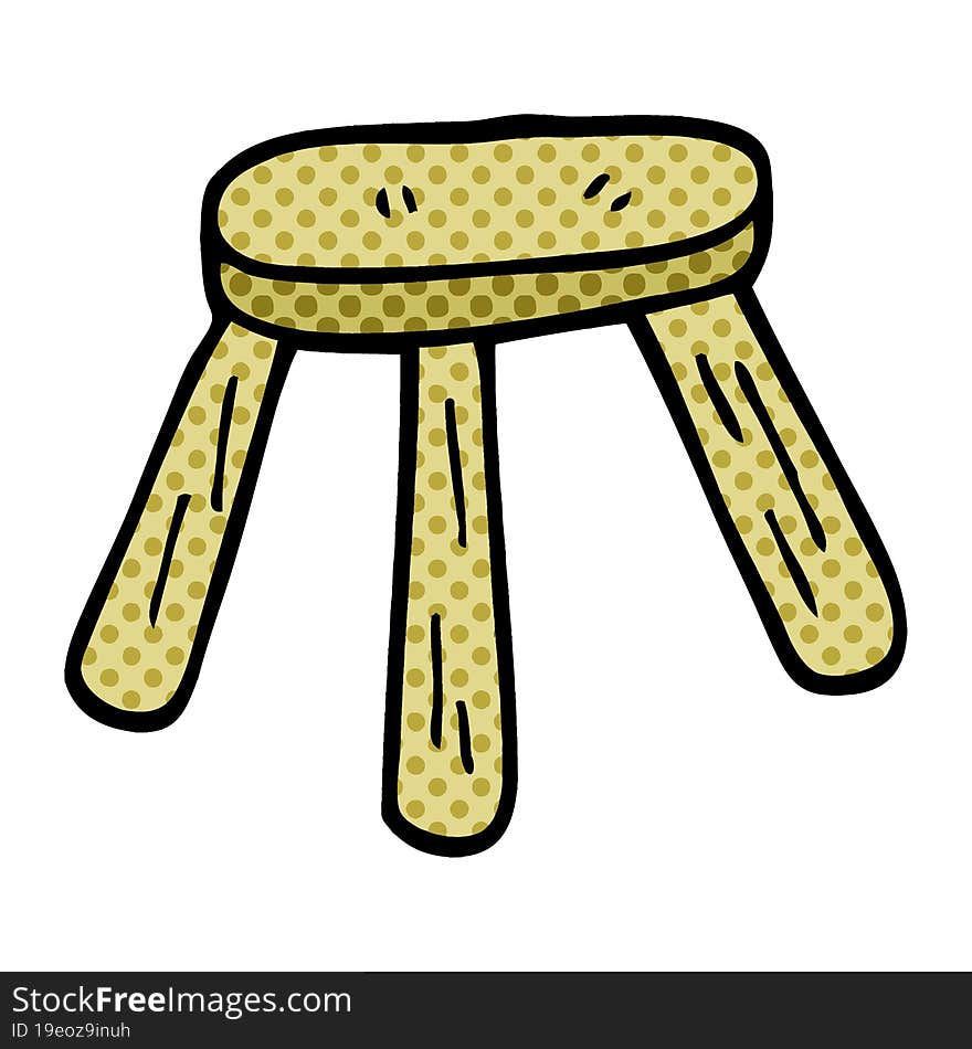 cartoon doodle of a wooden stool