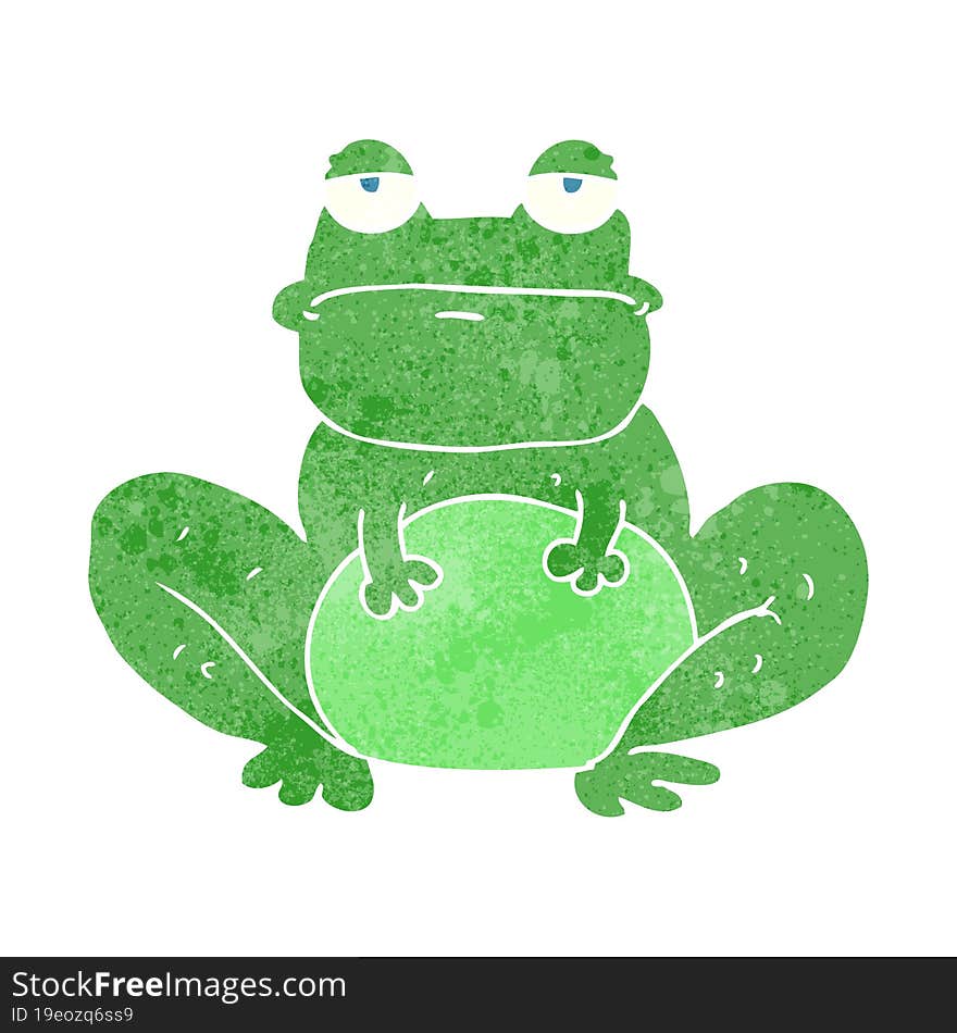 retro cartoon frog