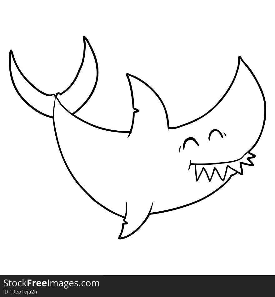 cartoon shark. cartoon shark