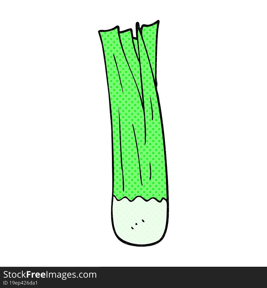 freehand drawn cartoon leek