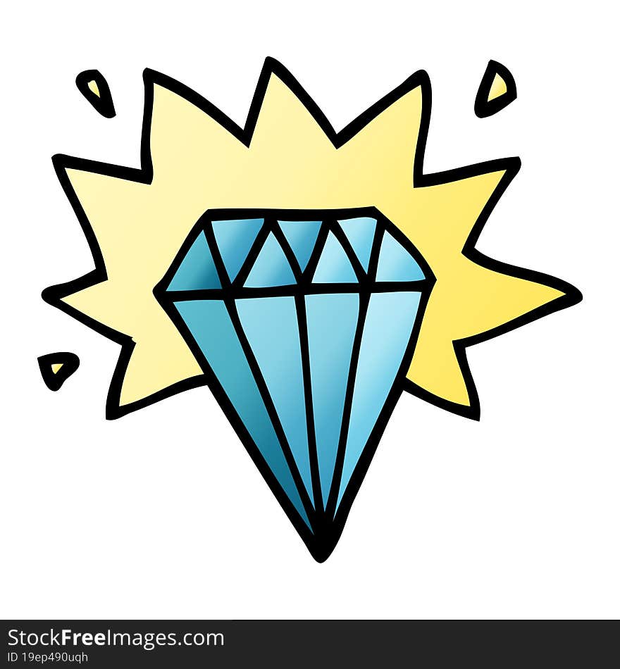 cartoon doodle tattoo diamond