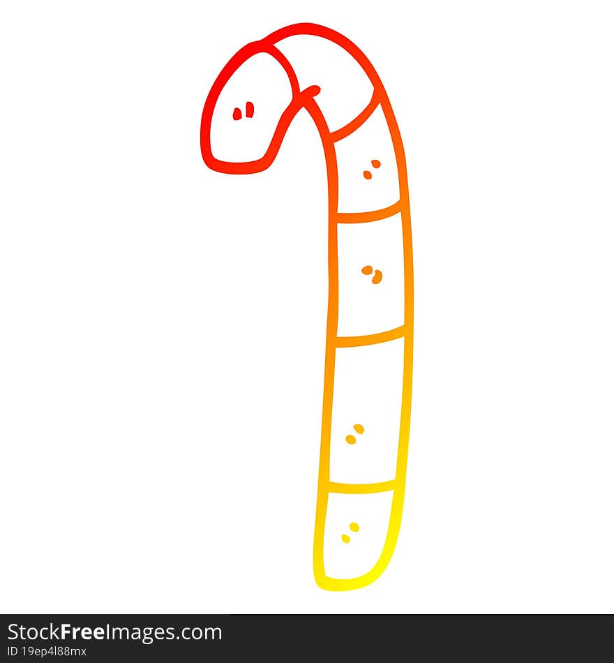 warm gradient line drawing cartoon pink candy canes