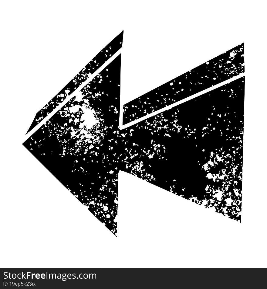 quirky distressed symbol arrow