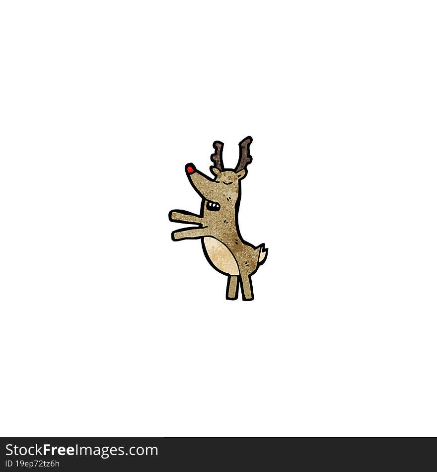 Cartoon Rudolf Red Nosed Reindeer