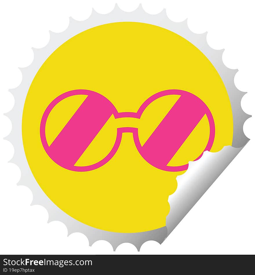 Spectacles  Circular Peeling Sticker