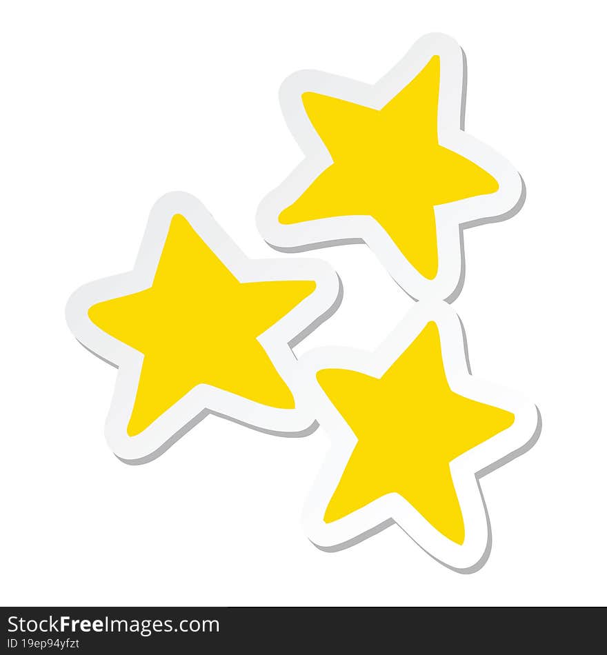 Sticker Of A Cartoon Stars